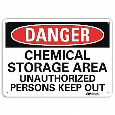 LYLE U31167RA14X10 Danger Sign 7 in x 14 in Aluminum