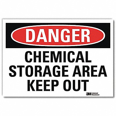 LYLE U31169RD14X10 Danger Sign 10 in x 14 in Reflective Sheeting