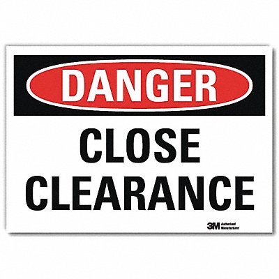 LYLE U31180RD14X10 Danger Sign 10 in x 14 in Reflective Sheeting