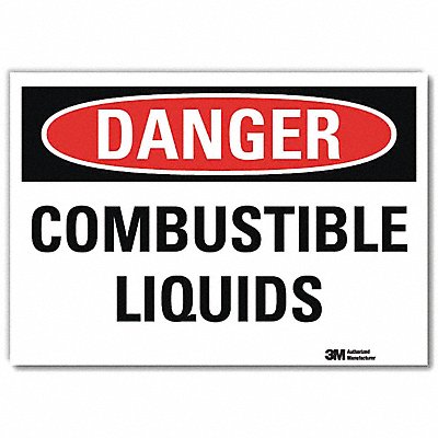 LYLE U31183RD10X7 Danger Sign 7inx10in Reflective Sheeting