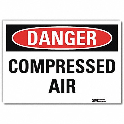 LYLE U31184RD7X5 Danger Sign 5 in x 7 in Reflective Sheeting