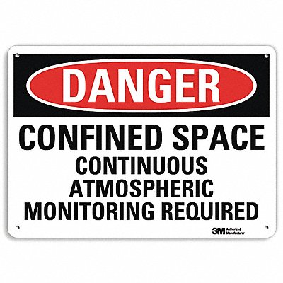 LYLE U31196NA14x10 Danger Sign 10 in x 14 in Aluminum