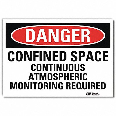 LYLE U31196RD10X7 Danger Sign 7 in x 10 in Reflective Sheeting