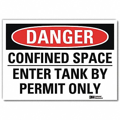 LYLE U31203RD14X10 Danger Sign 10inx14inReflective Sheeting