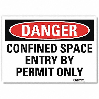 LYLE U31205RD10X7 Danger Sign 7inx10in Reflective Sheeting