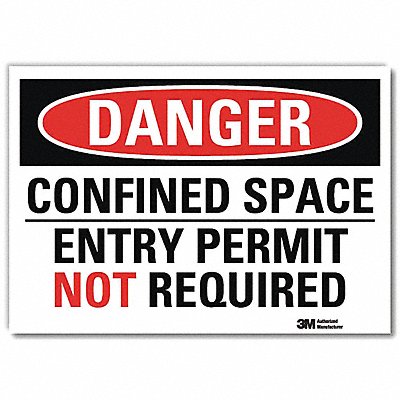 LYLE U31208RD7X5 Danger Sign 5inx7in Reflective Sheeting