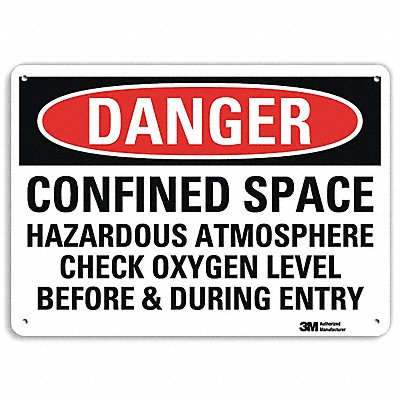 LYLE U31216NP14X10 Danger Sign 10 in x 14 in Plastic
