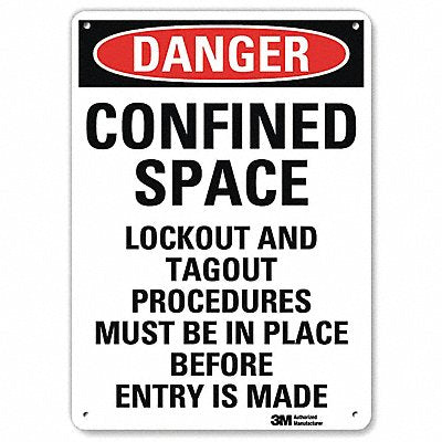 LYLE U31221NA10x14 Danger Sign 14 in x 10 in Aluminum