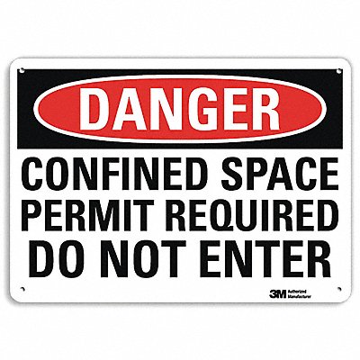 LYLE U31229NA14x10 Danger Sign 10 in x 14 in Aluminum