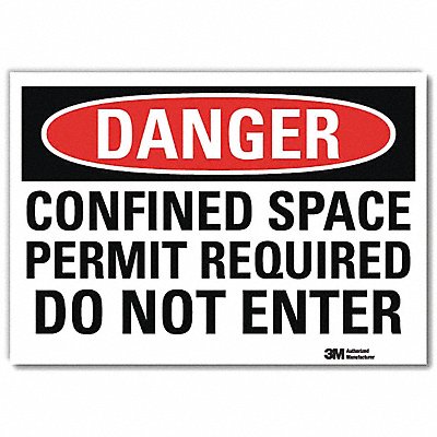 LYLE U31229RD14X10 Danger Sign 10inx14inReflective Sheeting