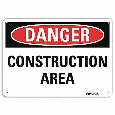 LYLE U31238RA14X10 Danger Sign 10 in x 14 in Aluminum