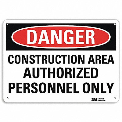 LYLE U31239RA10X7 K3080 Danger Sign 7 in x 10 in Aluminum