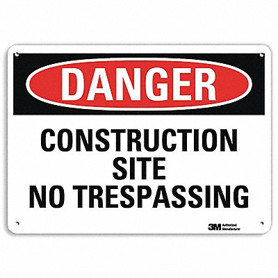 LYLE U31250NA10x7 Danger Sign 7 in x 10 in Aluminum