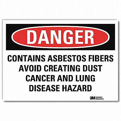 LYLE U31256RD7X5 Danger Sign 5inx7in Reflective Sheeting