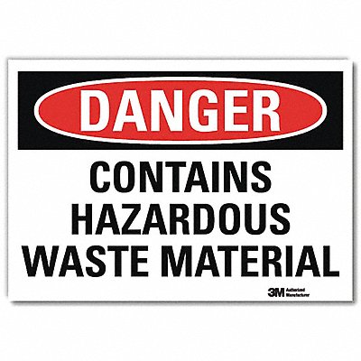 LYLE U31262RD14X10 Danger Sign 10 in x 14 in Reflective Sheeting