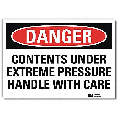 LYLE U31266RD14X10 Danger Sign 10 in x 14 in Reflective Sheeting