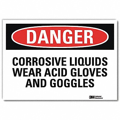 LYLE U31272RD14X10 Danger Sign 10 in x 14 in Reflective Sheeting