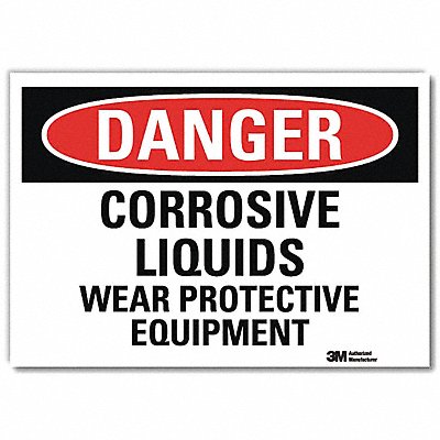 LYLE U31273RD14X10 Danger Sign 10 in x 14 in Reflective Sheeting