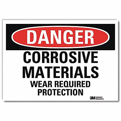 LYLE U31276RD10X7 Danger Sign 7 in x 10 in Reflective Sheeting