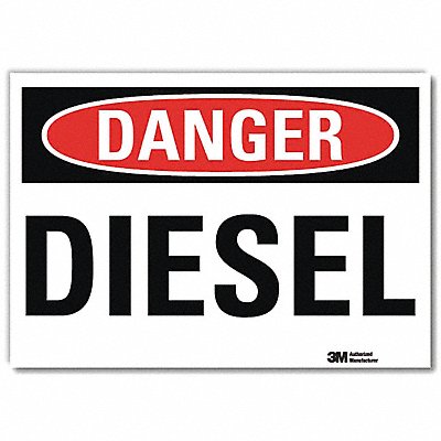 LYLE U31293RD10X7 Danger Sign 7inx10in Reflective Sheeting