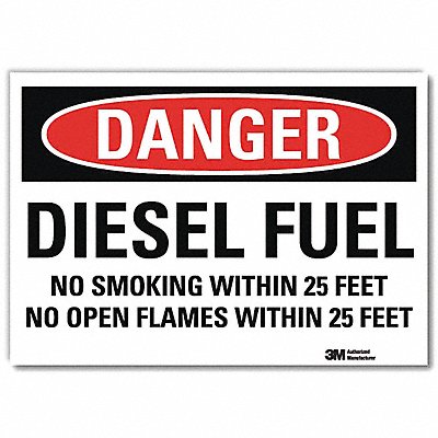LYLE U31301RD14X10 Danger Sign 10inx14inReflective Sheeting