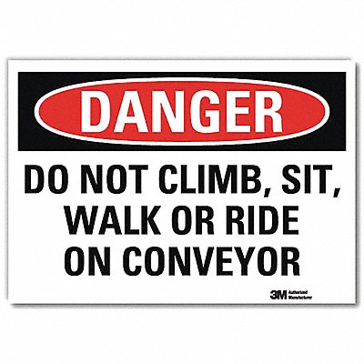 LYLE U31308RD10X7 Danger Sign 7inx10in Reflective Sheeting