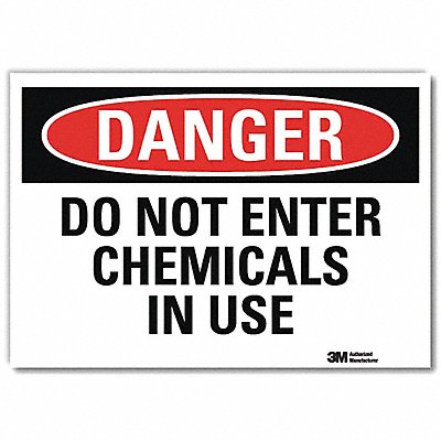 LYLE U31316RD7X5 Danger Sign 5inx7in Reflective Sheeting