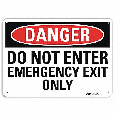 LYLE U31319NA14x10 Danger Sign 10 in x 14 in Aluminum