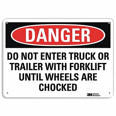LYLE U31322NA14x10 Danger Sign 10 in x 14 in Aluminum
