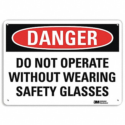 LYLE U31350NA14x10 Danger Sign 10 in x 14 in Aluminum