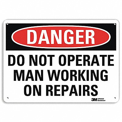 LYLE U31351NA14x10 Danger Sign 10 in x 14 in Aluminum