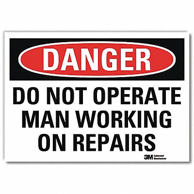 LYLE U31351RD10X7 Danger Sign 7 in x 10 in Reflective Sheeting
