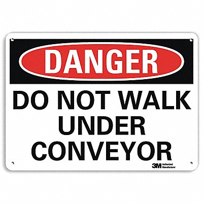 LYLE U31376NA14x10 Danger Sign 10 in x 14 in Aluminum
