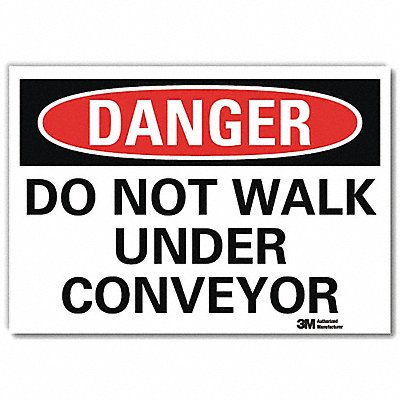 LYLE U31376RD10X7 Danger Sign 7 in x 10 in Reflective Sheeting