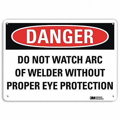 LYLE U31377NA14x10 Danger Sign 10 in x 14 in Aluminum