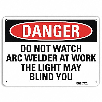 LYLE U31378NA14x10 Danger Sign 10 in x 14 in Aluminum