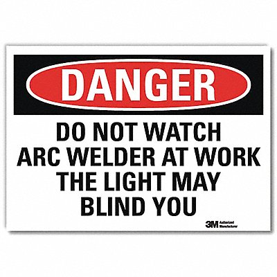 LYLE U31378RD14X10 Danger Sign 10 in x 14 in Reflective Sheeting