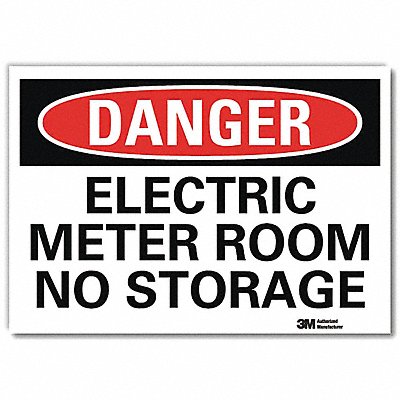 LYLE U31399RD14X10 Danger Sign 10 in x 14 in Reflective Sheeting