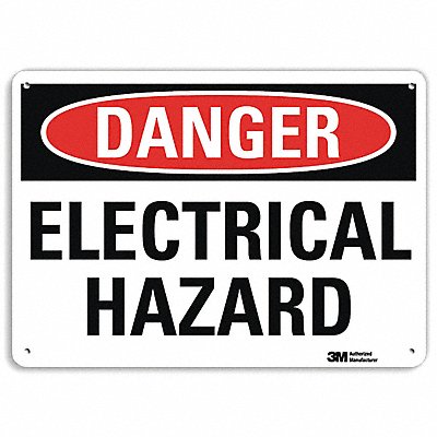 LYLE U31405NP14X10 Danger Sign 10 in x 14 in Plastic