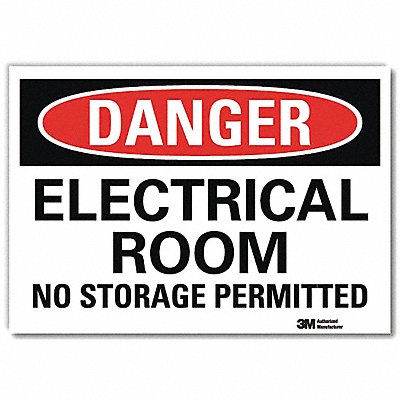 LYLE U31410RD14X10 Danger Sign 10inx14inReflective Sheeting