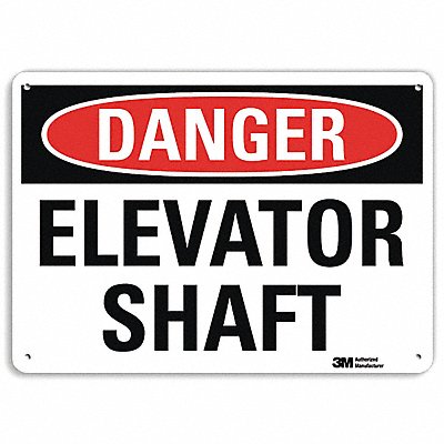 LYLE U31418NA14x10 Danger Sign 10 in x 14 in Aluminum