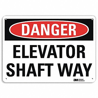 LYLE U31420NA14x10 Danger Sign 10 in x 14 in Aluminum