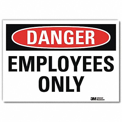 LYLE U31421RD14X10 Danger Sign 10 in x 14 in Reflective Sheeting