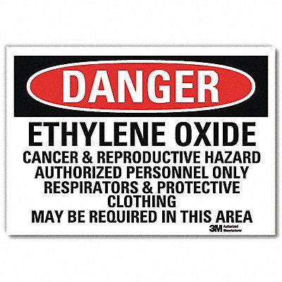 LYLE U31429RD7X5 Danger Sign 5 in x 7 in Reflective Sheeting