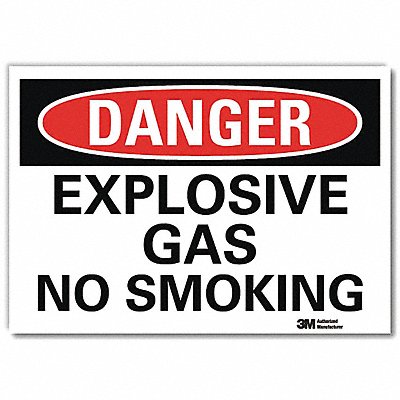 LYLE U31431RD7X5 Danger Sign 5 in x 7 in Reflective Sheeting