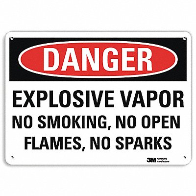 LYLE U31435RA10X7 Danger No Smoking Sign 7 in x 10 in Alum