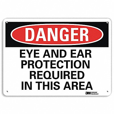 LYLE U31443NP14X10 Danger Sign 10 in x 14 in Plastic