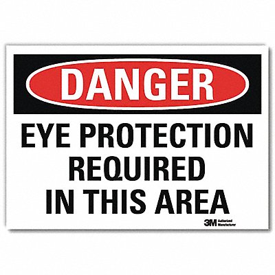 LYLE U31450RD10X7 Danger Sign 7 in x 10 in Reflective Sheeting