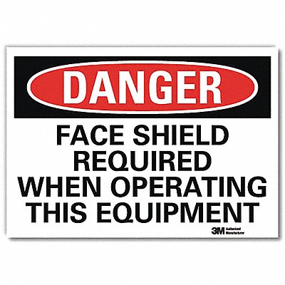 LYLE U31457RD7X5 Danger Sign 5inx7in Reflective Sheeting
