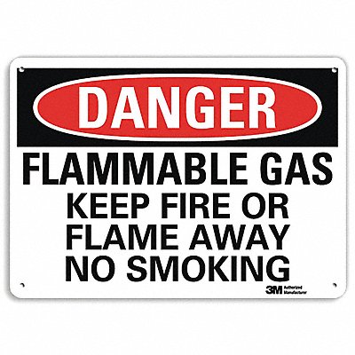 LYLE U31477RA10X7 Danger No Smoking Sign 7 in x 10 in Alum